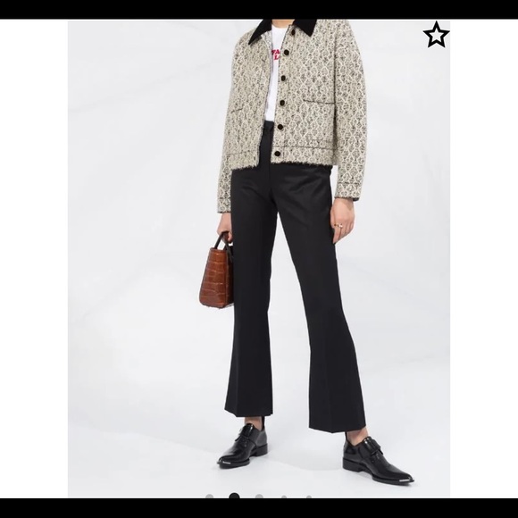 Sandro Lurex Tweed Jacket With Contrast 